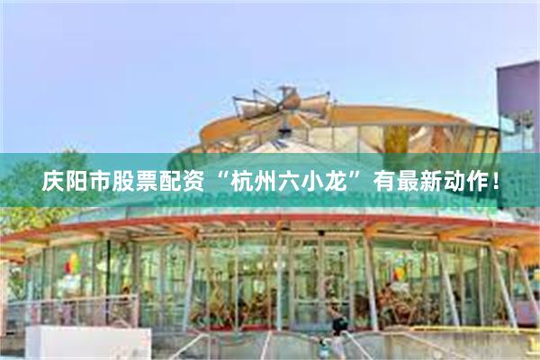 庆阳市股票配资 “杭州六小龙” 有最新动作！