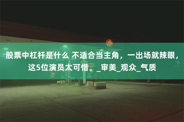 股票中杠杆是什么 不适合当主角，一出场就辣眼，这5位演员太可惜。_审美_观众_气质