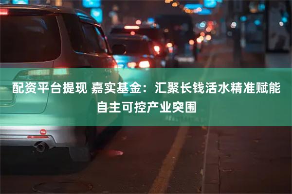 配资平台提现 嘉实基金：汇聚长钱活水精准赋能自主可控产业突围
