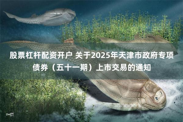 股票杠杆配资开户 关于2025年天津市政府专项债券（五十一期）上市交易的通知
